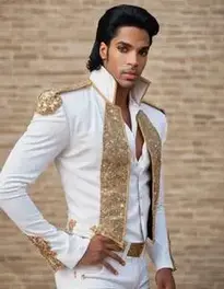 Prince Pop Star Fancy Dress face swap