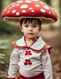 Boy Mushroom Fancy Dress face swap
