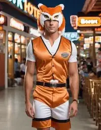 Men Hooters Fancy Dress face swap