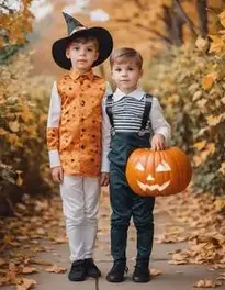 Big Sister Little Brother Halloween Fancy Dress face swap