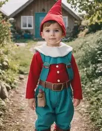 Boy Gnome Fancy Dress face swap