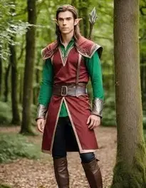 Male Wood Elf Cosplay Fancy Dress face swap