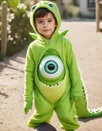Mike Wazowski Boy Fancy Dress face swap