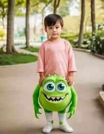 Mike Wazowski Boy Fancy Dress face swap