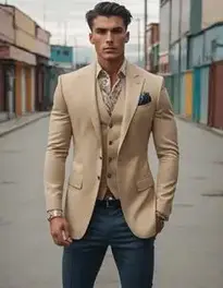 Modern Gangster Outfit Male Fancy Dress face swap