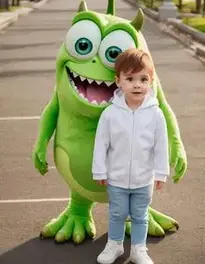 Mike Wazowski Boy Fancy Dress face swap