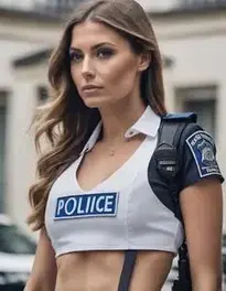 Police Woman Fancy Dress face swap