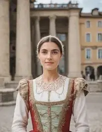 European Costume For Female Fancy Dress face swap