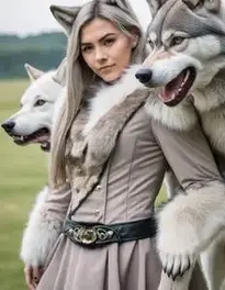 Female Wolf Cosplay Fancy Dress face swap
