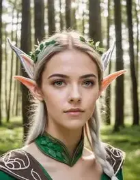 Female Wood Elf Cosplay Fancy Dress face swap