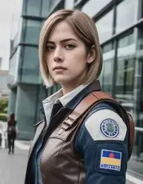 Female Leon Kennedy Cosplay Fancy Dress face swap