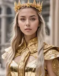 Golden Goddess Cosplay Fancy Dress face swap