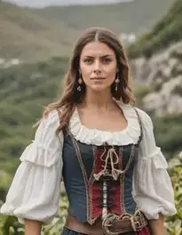 Lady Buccaneer Pirate Fancy Dress face swap