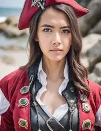 Pirate Woman Cosplay Fancy Dress face swap