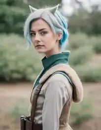 Rick Cosplay Female Fancy Dress face swap
