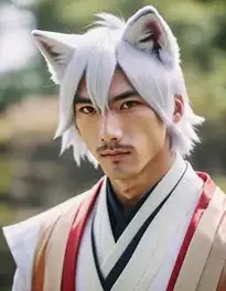 Kitsune Cosplay Male Fancy Dress face swap