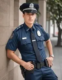 Youth Police Officer Fancy Dress face swap