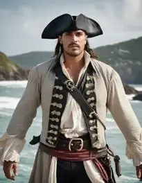 Men Pirate Outfit Fancy Dress face swap