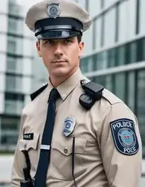 Police Officer Bodysuit Fancy Dress face swap