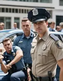 Police Officer Costume Men Fancy Dress face swap