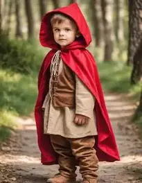 Boy Little Red Riding Hood Fancy Dress face swap