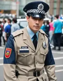 Police Officer Cosplay Fancy Dress face swap
