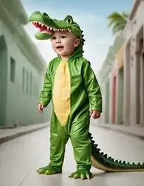 Boy Crocodile Fancy Dress face swap