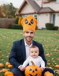 Family Halloween Costume With Newborn Fancy Dress face swap