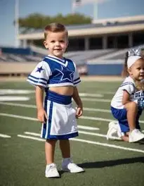 Boy Dallas Cowboy Cheerleader Outfit face swap