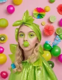 Lime Costume Outfit face swap