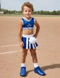 Boy Dallas Cowboy Cheerleader Outfit face swap