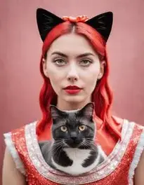 Cat Fancy Dress Woman face swap