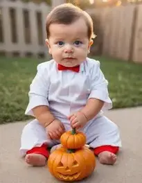 Family Halloween Costume With Newborn face swap