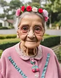 Old Granny Fancy Dress face swap