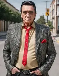 Johnny Cash Fancy Dress face swap