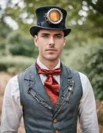 Steampunk Halloween face swap