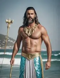 Men Poseidon face swap