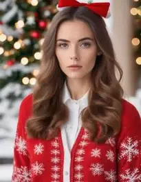 Christmas Wear For Ladies face swap