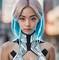Electric Lady Cosplay face swap