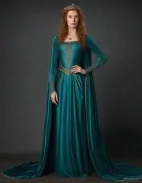 Lady Guinevere Woman Teal face swap