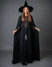 Rich Witch Costume Woman face swap