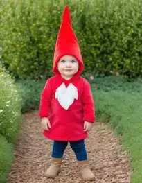 Toddler Good Natured Garden Gnome face swap