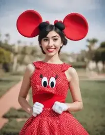 Mickey Mouse Costume Woman face swap