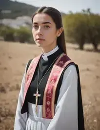 Priest Costume Female face swap