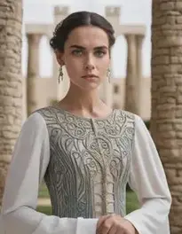 Sarah Labyrinth Dress face swap