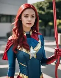 Woman Cosplay face swap