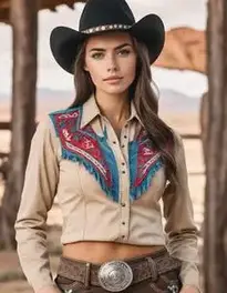 Western Cowgirl face swap