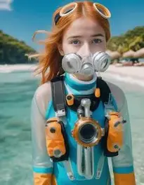 Adult Sunny Scuba Diver face swap