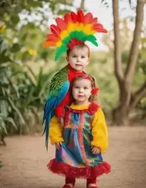 Girl Parrot Toddler face swap