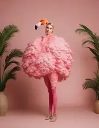 Graceful Flamingo Plus Size face swap